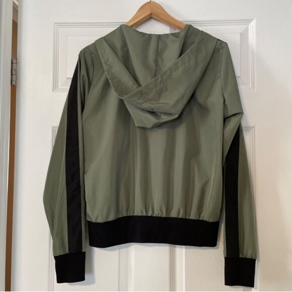 Forever 21 hooded windbreaker jacket olive green size small - Picture 3 of 12